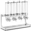 Royal Catering Dispenser per Cereali Distributore di Cereali RCCS-3.5LSS4 (4 x 3,5 litri, 4 contenitori, Acciaio inox)