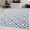Carpetsale24 Tappeto per Soggiorno 200x290 cm Grigio, Disegno del Diamante - Tappeto a Pelo Corto per Sala da Pranzo e Camera da Letto, Morbido e Facile da Pulire