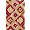 Pierre Tappeti Passatoia moderna AVANA ROSSO contemporaneo geometrico etnico kilim, tappeto arredo multiuso lavabile anti-scivolo cm.55x240