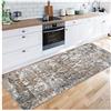 Siunwdiy Marrone Grigio Passatoia Corridoio 2 Metri,Tappeto Corridoio,Tappeto Runner Lungo,Antiscivolo Lavabile,per Corridoio Soggiorno Ufficio Entrata Casa Cucina da Ingresso，80X200CM