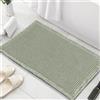 LINGKY Tappeto Bagno Assorbente, Tappetino Bagno Antiscivolo, Microfibra Tappeti Bagno, Lavabile Asciugatura Rapida Tappetino Bagno Doccia per Bagno, Cucina (Verde Salvia,60x90 cm)