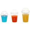 DPdantepellacani 100 Grandi Bicchieri 350ml 450ml 550ml in plastica PP con coperchio PET a Cupola e foro alta capacità per Frappe Gelati Smoothie yogurt milkshake frullati Bubble Tea (tacca 400 capacità 450 ml)