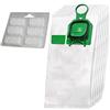 MohMus Set 6 Premium Sacchetti per aspirapolvere + 6 Profumi adatti per Vorwerk Folletto VK 140 150 - VK140, VK150 - FP 140 150 - FP140/150 - con microfibra speciale