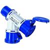 RICELSUD.IT ADATTATORE INDUSTRIALE CON SPINA 2 POLI CEE E DUE PRESE CEE IP44 FER 271936