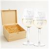 fashwork - Coppia Calici Vino Personalizzabili Frase Esatta, Calici Personalizzati da 50 cl, bicchieri vino rosso o prosecco - Idee Regalo Anniversario, Regalo Matrimonio e scegli la scatola regalo