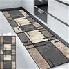 HUAXIQUE Tappeto Cucina Passatoia Motivo Geometrico Passatoia Corridoio Facilmente Lavabile per Corridoio Ufficio Entrata Casa Cucina Da Ingresso 60x180cm Stile A