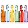 Home Tresor Set 6 Bottiglie in Vetro Colorato 1 Litro con Tappo Ermetico Caraffe Eleganti Bicchieri Multicolore per Acqua, Smoothie, Succo di Frutta Mod. SLIGO