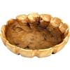 FaHome Ciotola in legno rotondo a forma di fiore - Ciotola in legno massiccio fatto a mano, ciotola decorativa per frutta e accessori per la casa - Ø 45 cm