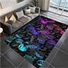 PEIHUODAN Tappeto Gaming Pavimento, Graffiti Anime Fantastici Stampa 3D, Tappeto Camera Da Letto Ragazzo, Tappeto Cameretta Bambino Bambini, Tappeto Camera Gamer Morbido Carpet Flanella (Nero,160x200cm)
