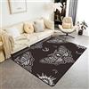Loussiesd Tappeto con teschio di falena, bohémien, luna, teschio, soggiorno, bohémien, Halloween, scheletro, ossa gotiche, super tappeto da ingresso, lavabile in lavatrice, 100 x 150 cm