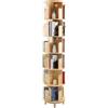 GIDRLL Libreria girevole a 360°, a 6 livelli, in legno massiccio, impilabile, multifunzione, per bambini e adulti, 45 x 160 cm, 45 x 196,5 cm