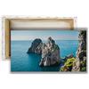 Generico Quadro Moderno Stampa Quadro da parete Su Tela Quadri Moderni Arte Capri Faraglioni Scogli Mare Città Monumenti T346 (50x25)
