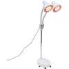 panfudongk Lampada a infrarossi a doppia testa a infrarossi, lampada a infrarossi a 360°, tubo regolabile, lampada a luce rossa con ruote per fisioterapia, telecomando, sollievo dal dolore, rotazione