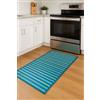 GX GARGIX Tappeto Cucina Antiscivolo, Passatoia Lavabile, Set Stuoie Multiuso con Bordo in Tessuto Degrade Cucina Varie Misure e Colori (50X340cm, NMB-3 Blu)