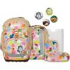 ergobag pack set Zaino scolastico ergonomico e flessibile, 6 pezzi, per la prima elementare FlowBear World - Beige