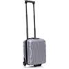 R.Leone Valigia 40x30x20cm Trolley Bagaglio a Mano Wizzair Vueling 2 Ruota in ABS 20374FR (Argento, 40X30X20cm 2Ruota)