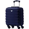 Flight Knight Valigie Rigide in Abs Leggere a 4 Ruote - Bagaglio a Mano Approvato per Oltre 100 Compagnie Aeree Come British Airways, Ryanair E Easyjet, Valigia Da Cabina 45x36x20cm