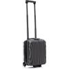 R.Leone Valigia 40x30x20cm Trolley Bagaglio a Mano Wizzair Vueling 2 Ruota in ABS 20374FR (Grigio, 40X30X20cm 2Ruota)