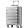 Flight Knight Valigie Rigide in ABS Leggere a 4 Ruote - Bagaglio a Mano Approvato per Oltre 60 Compagnie Aeree Tra Cui Easyjet, Jet2 E Dimensioni Massime per Ryanair (Priorita) 55x40x20cm