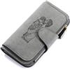 Brand new Portafoglio Donna Portafoglio Personalizzato con Foto Portafoto in Pelle con cerniera RFID da donna lungo Portafoglio con portamonete Natale Amico di famiglia (#1Dark gray)