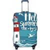 Helhappy Copertura per bagagli da viaggio, protezione per valigia, motivo rustico, lavabile, in spandex, con stampa divertente, 45-81 cm, Faro di Gull, L