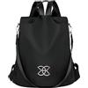 Generic Zaino da donna antifurto con spalline regolabili | Borsa da viaggio di capacità per libri, snack, elementi essenziali | Borsa a tracolla casual elegante per gli spost, Nero, Se référer au