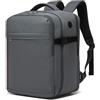 KONO Zaino 40x30x20 Ryanair Bagaglio a Mano 24L, Zaino da Viaggio Aereo Multitasche Compatto Leggero Impermeabile con Scomparto Laptop 15.6 Pollici per Uomo Donna Viaggi Weekend (Grigio, 40x30x20cm)