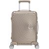 American Tourister Trolley cabina realizzato in alluminio. Presenta maniglia superiore e laterale, chiusura a combinazione TSA, 4 ruote pivottanti ammortizzate in modo da ridurre rumori e vibrazioni.