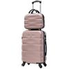 CELIMS - Valigia Bagaglio a Mano con Beauty Case da Viaggio 30cm Oro Rosa Approvata da oltre 100 compagnie aeree | Leggera e Rigida | Trolley Bagaglio a Mano 55x40x20 | Valigia Cabina