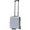 R.Leone Valigia da 1 Fino a Set 4 Trolley Rigido grande, medio, bagaglio a mano 55x40x23 cm Wizz, ITA Airways e bagaglio 45x36x20 cm EasyJet in ABS 8005 (Argento, XS Bagaglio 45x36x20cm 2Ruota)