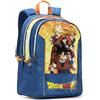 Franco Cosimo Panini DRAGON BALL - Zaino Organizzato Scuola Media, Superiore e Elementare con 2 Ampi Spazi Centrali a Zip e Spallacci Regolabili, Vano Frontale a Zip e Tasche Laterali - 32x43Hx23