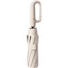 JISADER Ombrello pieghevole automatico, ombrello con fibbia ad anello, ombrello da viaggio compatto e resistente a 10 stecche per la pioggia per il campeggio, Beige 106x71 cm