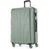 Suitline - Valigia Trolley espandible rigido grande ABS TSA 4 ruote, 76 cm, 110 litres, Acqua verde