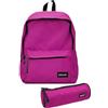 SUNLUX Set Scuola Zaino Americano Doppia Tasca con Zip E Astuccio Tombolino - Design Unisex, Capiente e Resistente