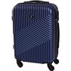 BERTOO Milano XXL Valigia rigida 99L Blu navy Grande bagaglio a mano con 4 ruote rimovibili e lucchetto codificato