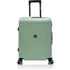 Unik Revolution Valigia da Cabina Rigida - Bagaglio a Mano Leggero ed Espandibile con 4 Ruote Doppie 360°, Chiusura a Combinazione 3 Cifre, Resistente e Compatta (Verde, Bagaglio a mano)