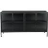 Dutch Bone DutchBone Credenza Bassa Boli - Vetro e Ferro Nero