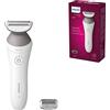 PHILIPS Lady Shaver Series 6000 BRL126/00 - Rasoio senza fili, con uso a secco e bagnato, colore: Bianco