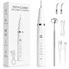 EDEN TM Kit di pulizia dentale elettrico ricaricabile USB-C - 5 modalità - LED integrato - pulizia accurata - igiene orale quotidiana - accessori inclusi - bianco