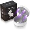 Voraiya Scatola di fissaggio UV con ventola e specchio, custodia compatta per allineatori, paradenti, guardie notturne e apparecchi dentali, colore: bianco
