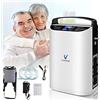 Filtnestr Concentratore di ossigeno portatile 1-5L/Min Gang Flow regolabile ossigenoterapia 90%±3% ad alta purezza ossigeno macchina per uso domestico con