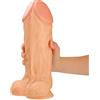 TRQOYTU Fallo Anale Fallo Gigante XXL Vene Reali E Testicoli Carnosi Replica Reale Del Pene Dong Realistici Stimola Il Punto G Per Te Con Una Forte Ventosa, Giocattolo Unisex