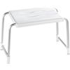 Wenko 17929100 Sgabello Doccia Secura, Materiale Plastico, Alluminio, 26 x 32 x 50 cm, Alluminio
