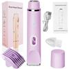 Generic Klyne - Rasoio elettrico 2 in 1 da donna per pelli sensibili, bikini Clipper e ricarica USB, impermeabile IPX7, per bikini, gambe, ascelle e naso (viola)