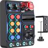 YUEHISY Scatola di Controllo Centrale del Simulatore di Corsa, Scatola dei Pulsanti di Gioco con 19 Pulsanti, 9 Tipi, 30 Opzioni Programmabili, Retroilluminazione RGB, USB per PC