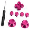 Tomantery Sostituzione Durevole della Levetta con Pulsante in Metallo per Controller Gamepad , Colori Alla Moda per un Migliore Divertimento di Gioco per i Giocatori (Rosa Rossa)