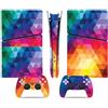 LNMLRBXEXZ Compatibile Con Adesivi Skin Per PS5 Slim Skin Disc Edition & Digital Console E Controller Vinyl Cover Skins Wraps Resistente Ai Graffi, Compatibile Con 68185 Avvolgimento(Disc Version)