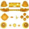Yiootop Set di pulsanti di ricambio completi per controller Xbox Series X/S, parti di riparazione LB RB LT RT paraurti trigger D-pad ABXY thumbstick Start Back Sync Share Keys (giallo trasparente)