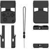 Generico Custodia protettiva in silicone console da gioco per ANBERNIC RG40XXV, protezione antigraffio anti-caduta manica protettiva a colori con cordino (Nero)