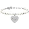 KIDULT - Bracciale Donna - Bracciale perle con ciondolo cuore per Famiglia - 732338
